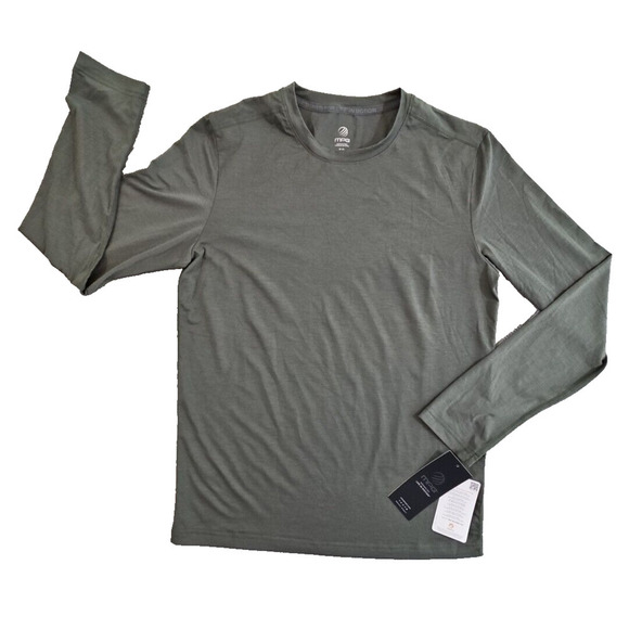 MPG Long Sleeve Base Shirt Men's Small Thyme Green Soft Moisture Wicking NWT - Picture 1 of 12